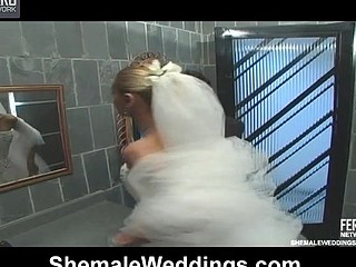 Camile shemale bride in action